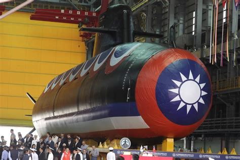Taiwan launches the island’s first domestically made submarine for testing